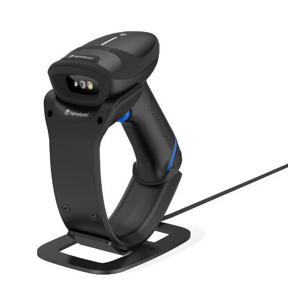 Newland HR33 Marlin 2D CMOS Mega Pixel Wireless Bluetooth Handheld Reader with Stand/Docking Station (NLS-HCD2333), USB cable (130cm fixed to stand)