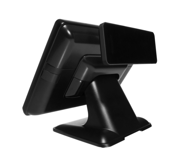 Poindus VFD (Downward) for VariPOS 715S / 750 / 815 / 815S / 850 VFD (PAVO), Hinge base Black + w/ IO cover + LENS w/o Logo