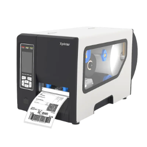 Xprinter G480E Thermal Label Printer / 4" Direct thermal label printer, USB+Serial+Lan interfaces, 152mm/s, Grey White color