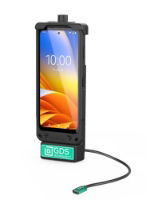 Zebra RAM GDS Vehicle Dock with IntelliSkin (3PTY-RAM-GDS-SKIN-ZE37, sold separately) is a spring-loaded, quick release holder