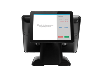 Poindus 2nd Display for VariPOS 750 / 850 / 715S / 815S  10.4", face downward, Black + Hinge Base Black, W/O IO Cover