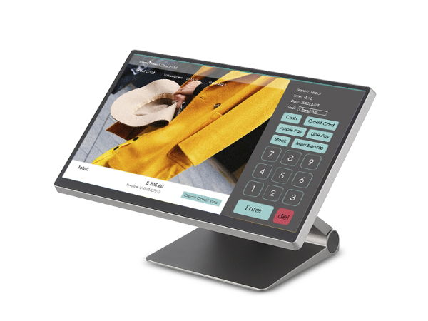 Poindus VariPOS 256A Dual Hinge stand (PE24, J6412), Silver Colour, PCT, 8G RAM, 128G SSD(M.2), WIN10 IoT Ent 2021 LTSC Entry,  w/Thumb screw, w/Poindus Logo, UK [3Yr RTB Warranty]